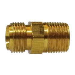 ANDERSON METALS 07654-0608 Ballseat Male Adapter, 3/8-in Male NPSM x 1/2-in Male NPTF, Brass