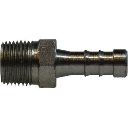 Midland Metal 34205SS Rigid Male Adapter, 1/4-in Hose Barb x 1/4-in Male NPTF, Stainless Steel