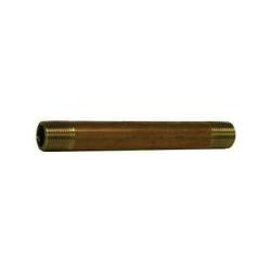 Midland Metal 42007 Nipple, 1/8 in MPT x 1/8 in MPT, 4 in, Brass