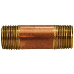 Midland Metal 42096 Nipple, 3/4 in MPT x 3/4 in MPT, 12 in, Brass