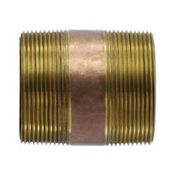 Midland Metal 42203 Nipple, 3 in MPT x 3 in MPT, 4 in, Brass