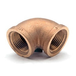 Midland Metal 44114LFUSA 90-deg Elbow, 6-in Female NPT x 6-in Female NPT, Lead-Free Bronze