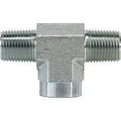 Midland Metal 56018 Pipe Branch Tee, 1/2-in Male NPTF x 1/2-in Male NPTF x 1/2-in Female NPTF, Steel