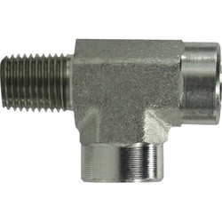 Midland Metal 5602-32-32-32 Male Run Tee, 2-in Male NPTF x 2-in Female NPTF x 2-in Female NPTF, Steel