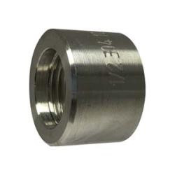 Midland Metal 62778B1 Barstock Half Coupling, 2 in FPT x 2 in Butt Weld, Stainless Steel