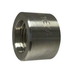 Midland Metal 63771B1 Barstock Half Coupling, 1/4 in FPT x 1/4 in Butt Weld, Stainless Steel