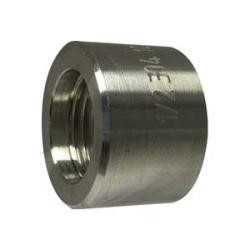 Midland Metal 63773B1 Barstock Half Coupling, 1/2 in FPT x 1/2 in Butt Weld, Stainless Steel