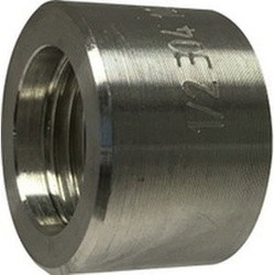 Midland Metal 63779B1 Barstock Half Coupling, 2-1/2 in 2-1/2 in, Stainless Steel, 1000