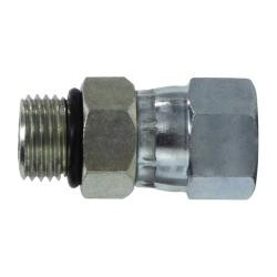 Midland Metal 6402O812 Swivel Adapter, 1/2-in Male O-Ring Boss x 3/4-in Female JIC Swivel, Steel