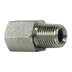 Midland Metal 64041216 Straight Adapter, 3/4-in Female O-Ring Boss x 1-in Male NPTF, Steel