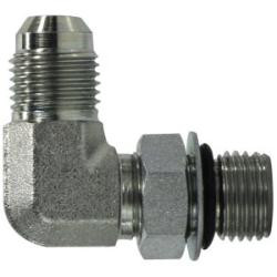 Midland Metal 6801NWO1214 90-deg Elbow, 3/4-in Male JIC x 7/8-in Male Adjustable O-Ring Boss, Steel