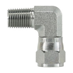 STAINLESS ADAPTERS SS6501-16-16 90-deg Swivel Elbow, 1-in Male NPTF x 1-in Female JIC Swivel, Stainless Steel