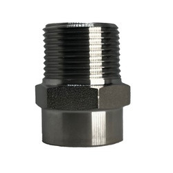 STAINLESS ADAPTERS SSWO-24MP Weld-On Pipe Adapter, 1-1/2 in Male NPT x 1-1/2 in Weld-On, Stainless Steel