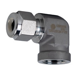 Midland Metal Mid-Lok Mid-Lok SSC25021212 90-deg Female Elbow, 3/4-in Tube x 3/4-in Female NPT, Stainless Steel