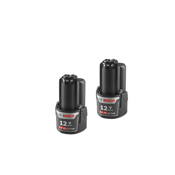 Bosch BAT414-2PK 12V Max Lithium-Ion 2.0 Ah Battery, 2-Pack