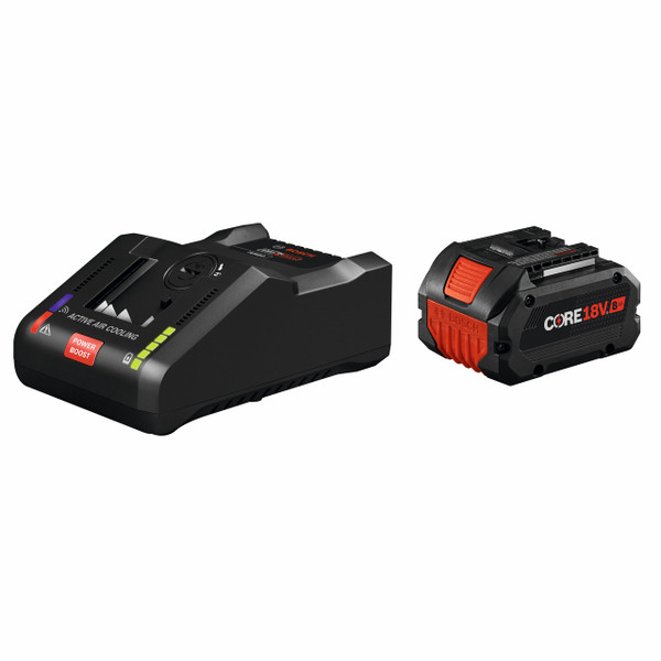 Bosch GXS18V-16N14 18V Starter Kit with (1) CORE18V 8 Ah High Power Battery and (1) 18V 16 Amp Battery Turbo Charger