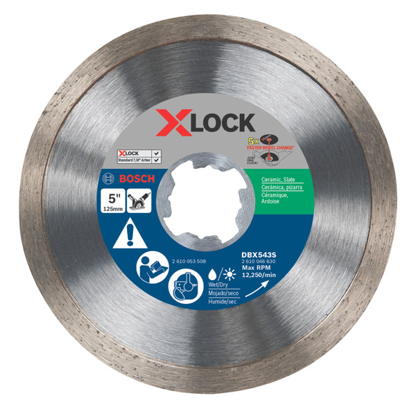 Bosch DBX543S 5 In. X-LOCK Continuous Rim Diamond Blade