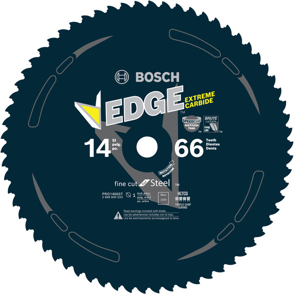 Bosch PRO1466ST 14 In. 66 Tooth Edge Circular Saw Blade for Ferrous Metal Cutting