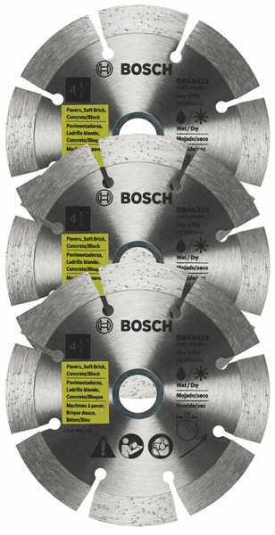 Bosch DB4541SB3 3 pc. 4-1/2 In. Segmented Rim Diamond Blades for Universal Rough Cuts