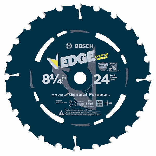 Bosch DCB824 8-1/4 In. 24 Tooth Edge Circular Saw Blade for Framing