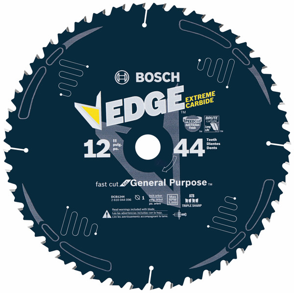 Bosch DCB1244 12 In. 44 Tooth Edge Circular Saw Blade for General Purpose Wood