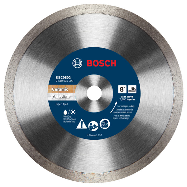 Bosch DBC0802 8 In. Premium Continuous Rim Blade for Precise Cuts