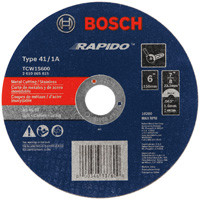 Bosch TCW1S600 6 In. 1/16 In. 7/8 In. Arbor Type 1A (ISO 41) 46 Grit Rapido Fast Metal/Stainless Cutting Abrasive Wheel
