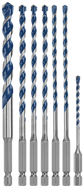 Bosch BXH7S 7 pc. Blue Xtreme Carbide Hammer Drill Bit Set