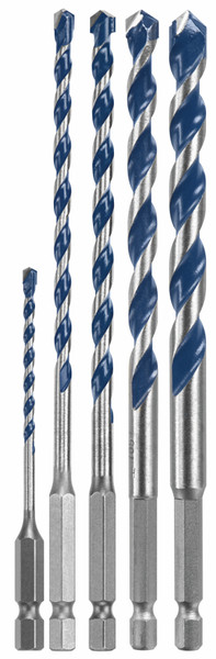 Bosch HCBG500T 5 pc. BlueGranite Turbo Carbide Hammer Drill Bit Set