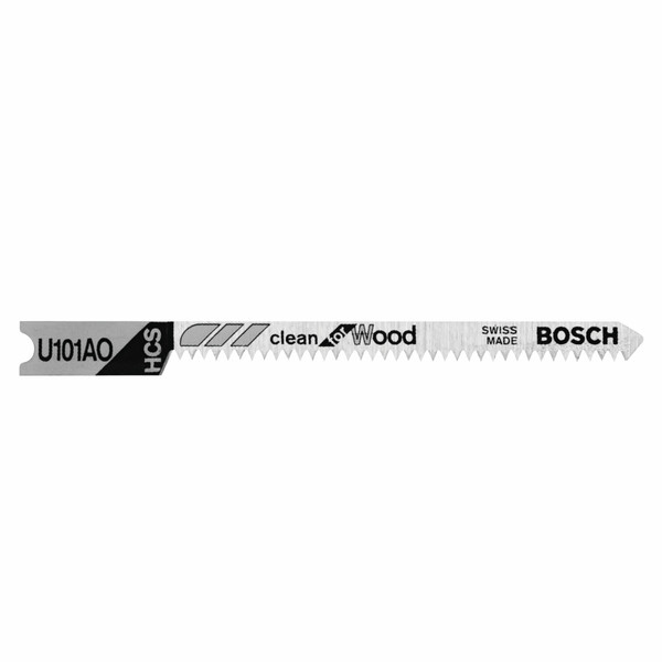 Bosch U101AO 5 pc. 3-1/4 In. 20 TPI Clean for Wood U-shank Jig Saw Blades
