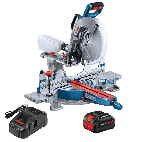 Bosch GCM18V-12SDN14 PROFACTOR 18V 12 In. Dual-Bevel Slide Miter Saw Kit with (1) CORE18V 8 Ah High Power Battery
