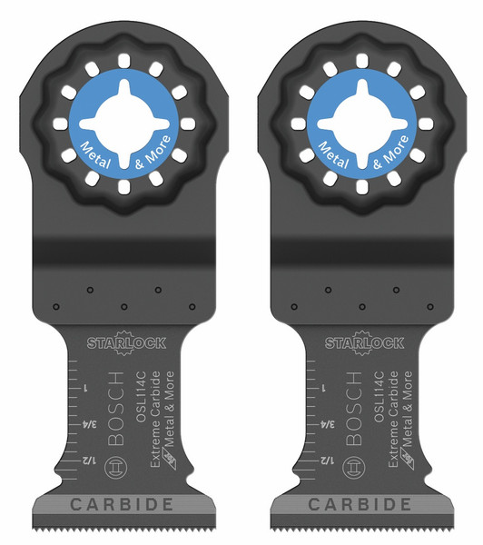 Bosch OSL114C-2 1-1/4 In. Starlock Oscillating Multi Tool Carbide Plunge Cut Blade 2 pk.