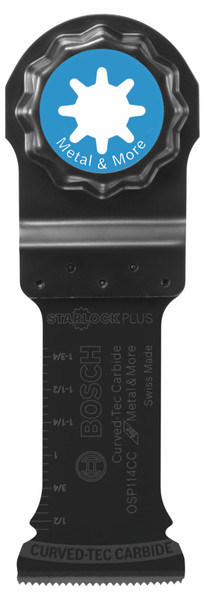 Bosch OSP114CC 1-1/4 In. StarlockPlus Oscillating Multi-Tool Curved-Tec Carbide Extreme Plunge Blade