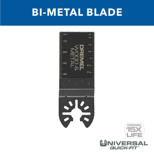 Dremel MM482 1-1/4 In. Wood and Metal Flush Cutting Oscillating Blade