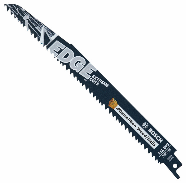 Bosch RDN9V-25B 25 pc. 9 In. 5/8 TPI Edge Reciprocating Saw Blades for Wood/Nail Demolition (Bulk Pack)