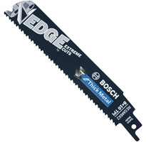 Bosch RESM6X2B 250 pc. 6 In. 8/10 TPI Edge Reciprocating Saw Blades for Thick Metal (Bulk Pack)