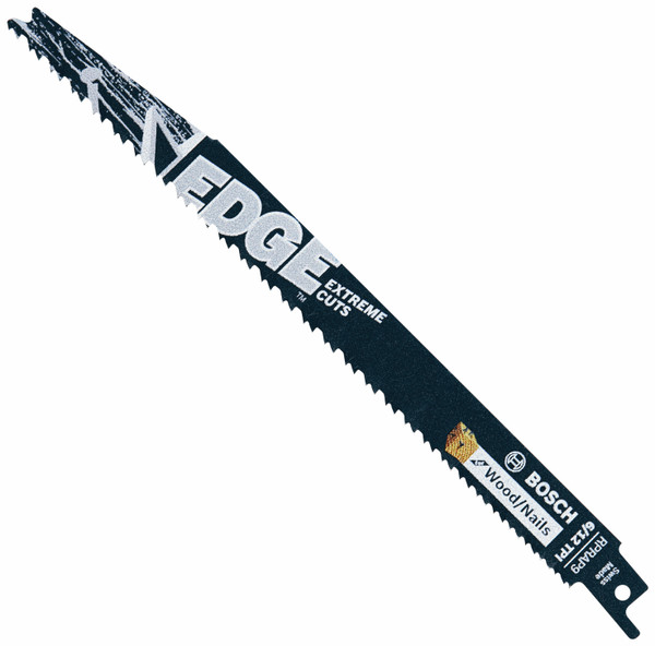 Bosch RPRAP9-25B 25 pc. 9 In. 6/12 TPI Edge Reciprocating Saw Blades for Wood/Nails (Bulk Pack)