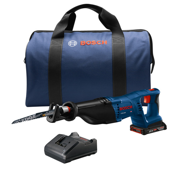 Bosch CRS180-B12 18V 1-1/8 In. D-Handle Reciprocating Saw Kit with (1) 2.0 Ah SlimPack Battery