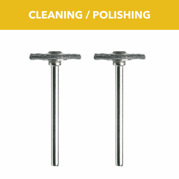 Dremel 428-02 3/4 In.. Carbon Steel Brushes (2 Pack)