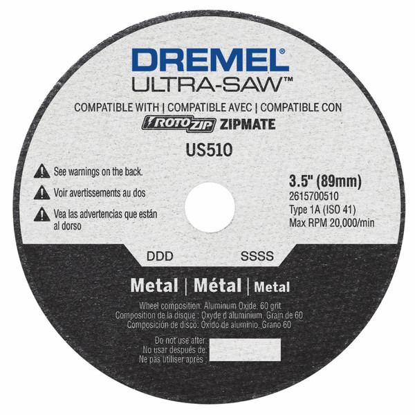 Dremel US510-01 Ultra-Saw 4 In. Premium Carbide Wood and Plastic Cutting Wheel