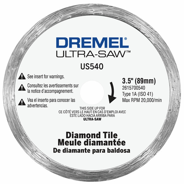 Dremel US540-01 Ultra-Saw 3.5 In. Diamond Coated Tile Cutting Wheel