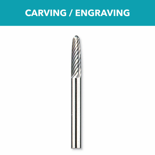 Dremel 9910 1/8 In. Tungsten Carbide Carving Bit