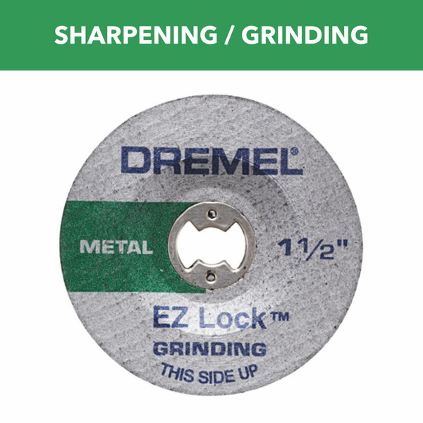 Dremel EZ541GR 1-1/2 In. (38.1 mm) EZ Lock Aluminium Oxide Grinding Wheel