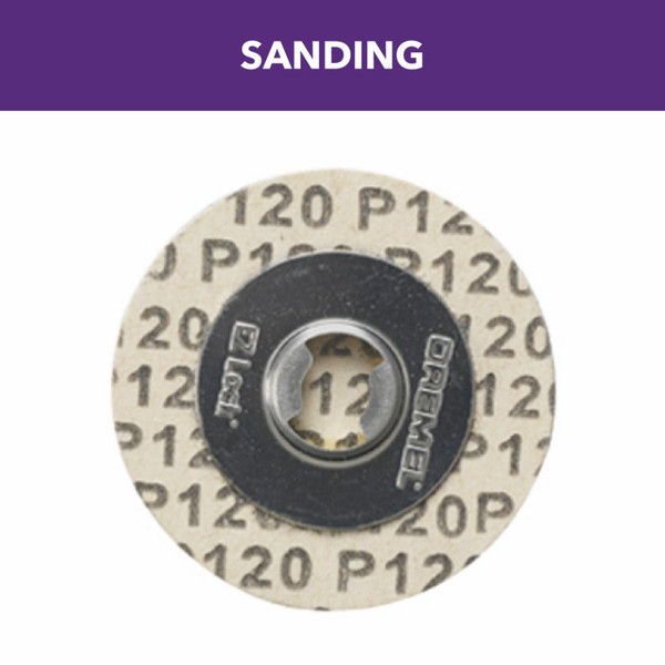 Dremel EZ412SA 1-1/4 In. (31.8 mm) EZ Lock 120 Grit Sanding Disc