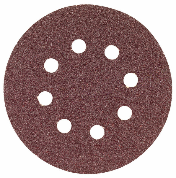 Bosch SR5R080 5 pc. 80 Grit 5 In. 8 Hole Hook-And-Loop Sanding Discs