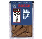 Bosch P2R2115TCB 15 pc. 1 In. Phillips and Robertson P2R2 Insert Bits