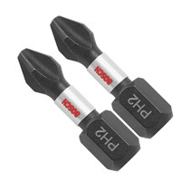 Bosch ITPH2102 2 pc. Impact Tough 1 In. Phillips #2 Insert Bits