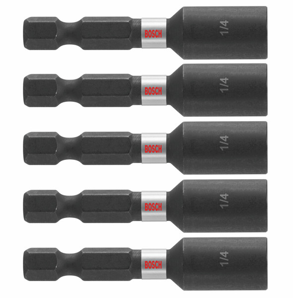 Bosch ITNS14B 5 pc. Impact Tough 1/4 In. x 1-7/8 In. Nutsetters (Bulk Pack)