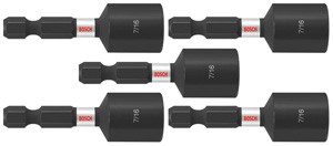 Bosch ITNS716B 5 pc. Impact Tough 7/16 In. x 1-7/8 In. Nutsetters (Bulk Pack)