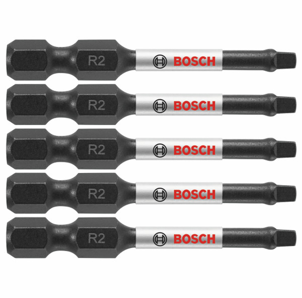Bosch ITSQ2205 5 pc. Impact Tough 2 In. Square #2 Power Bits